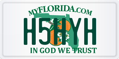 FL license plate H5HYH