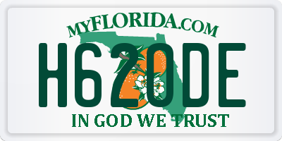 FL license plate H62ODE