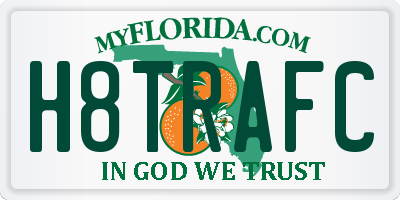 FL license plate H8TRAFC