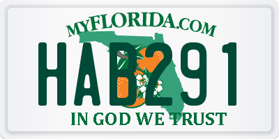 FL license plate HAB291