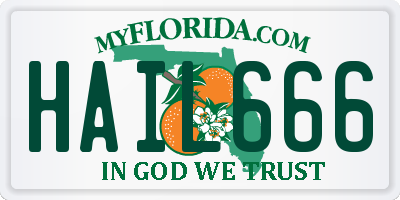 FL license plate HAIL666