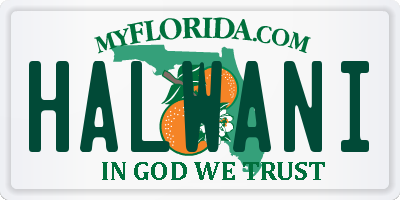 FL license plate HALWANI