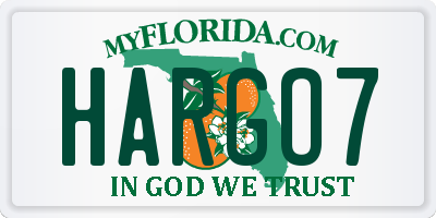 FL license plate HARGO7