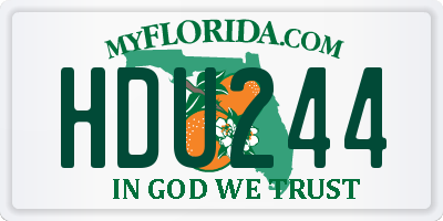 FL license plate HDU244