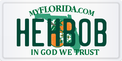 FL license plate HEHB0B