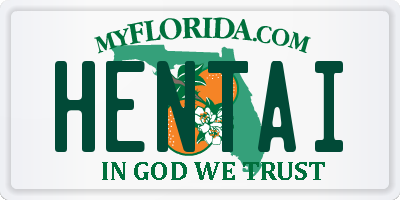 FL license plate HENTAI