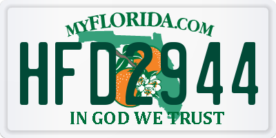 FL license plate HFD2944