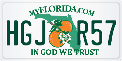 FL license plate HGJR57
