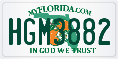 FL license plate HGM3882