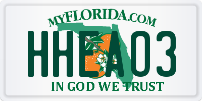 FL license plate HHEAO3