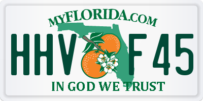 FL license plate HHVF45