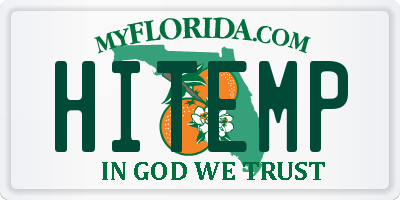 FL license plate HITEMP