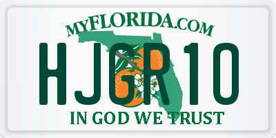 FL license plate HJGR1O