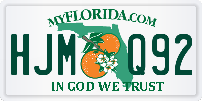 FL license plate HJMQ92