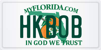 FL license plate HKBOB