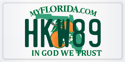 FL license plate HKW89