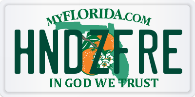 FL license plate HNDZFRE