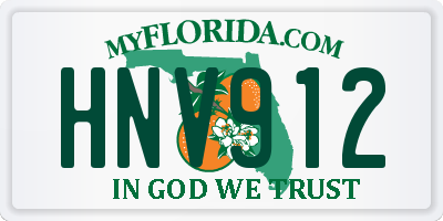 FL license plate HNV912