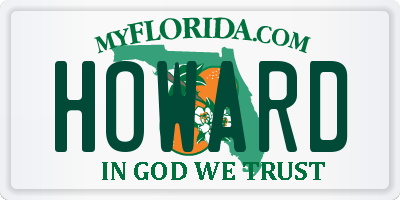 FL license plate HOWARD