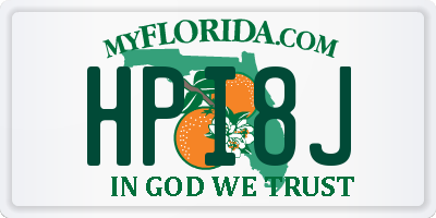 FL license plate HPI8J