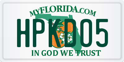 FL license plate HPKDO5