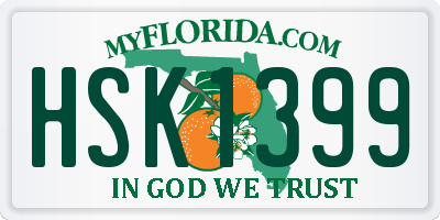 FL license plate HSK1399