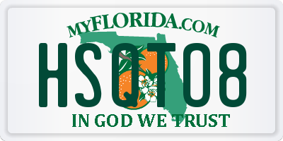 FL license plate HSQTO8