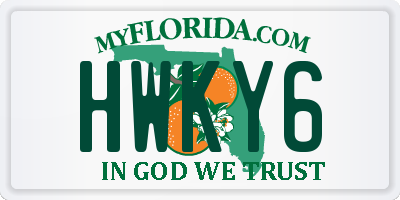 FL license plate HWKY6