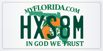 FL license plate HXS8M