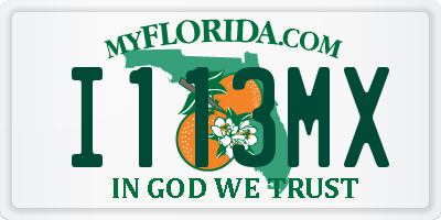 FL license plate I113MX