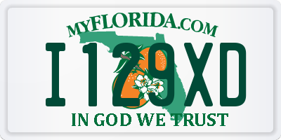 FL license plate I129XD