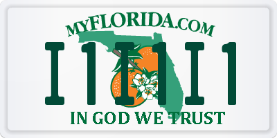 FL license plate I1I1I1