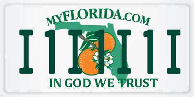 FL license plate I1I1I1I