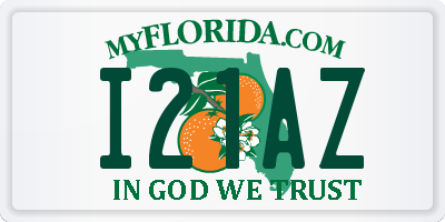 FL license plate I21AZ