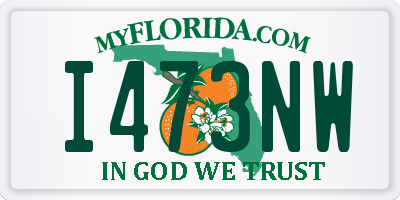 FL license plate I473NW