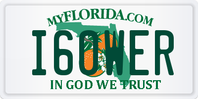 FL license plate I60WER