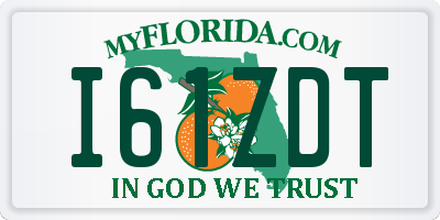 FL license plate I61ZDT