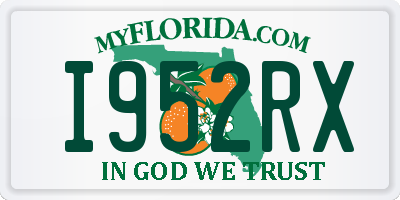 FL license plate I952RX