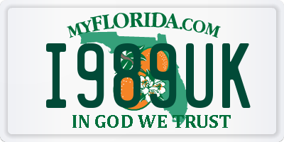 FL license plate I989UK