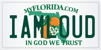 FL license plate IAMLOUD