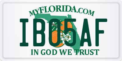 FL license plate IB05AF