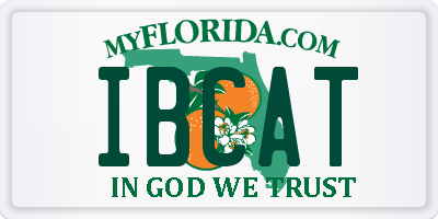 FL license plate IBCAT