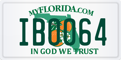 FL license plate IBO064