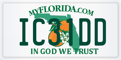 FL license plate IC31DD