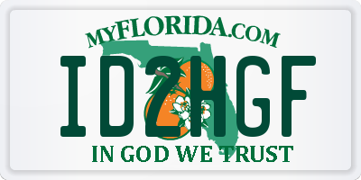 FL license plate ID2HGF