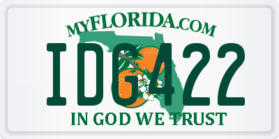 FL license plate IDG422