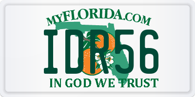 FL license plate IDR56