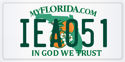 FL license plate IEA051