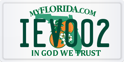 FL license plate IEV002