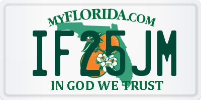 FL license plate IF25JM